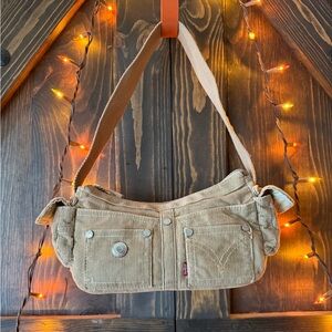 Levi's Beige Corduroy Shoulder Bag